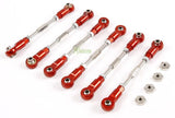 Alloy CNC Steering Pull Rod & Front (Short) & Rear (Long) Upper Suspension Lever Pull Rod Set for 1/5 Losi 5ive T Rovan LT KMX2 For  Radio controlled toy model Vehicle/Boat/Airplane and replacement parts therefor
